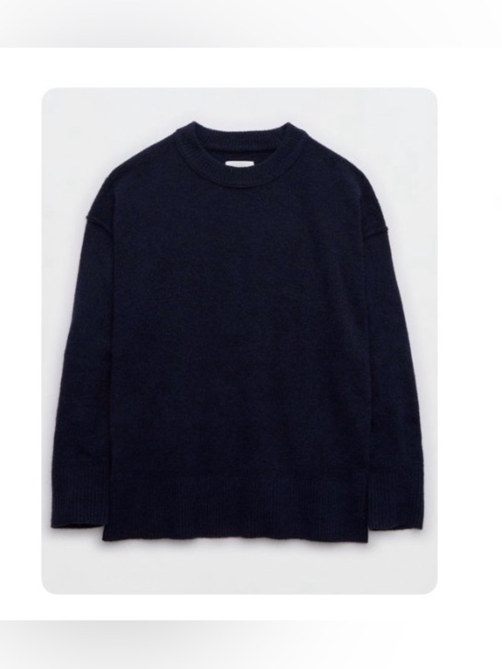 aerie Unreal Navy Crewneck Sweater